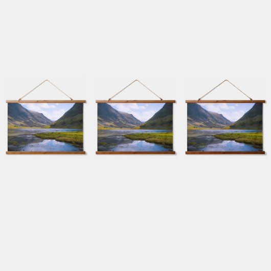 natuur wiew, berg hangend wandkleed (Driedubbel)