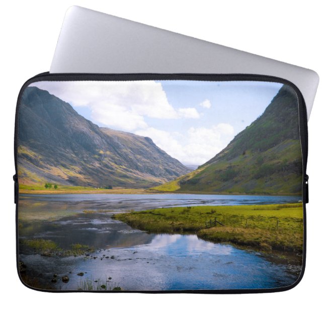 natuur wiew, berg laptop sleeve (Voorkant)