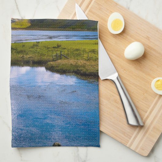 natuur wiew, berg theedoek (Quarter Fold)