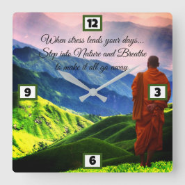 Natuur Wijsheid Vierkante Klok