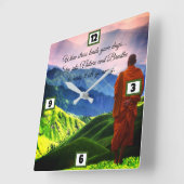 Natuur Wijsheid Vierkante Klok (Hoek)