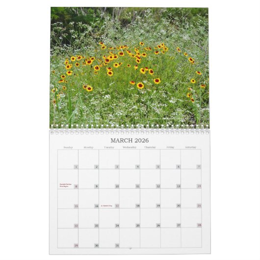 Natuur Wilde Bloemen Kalender (Mar 2026)