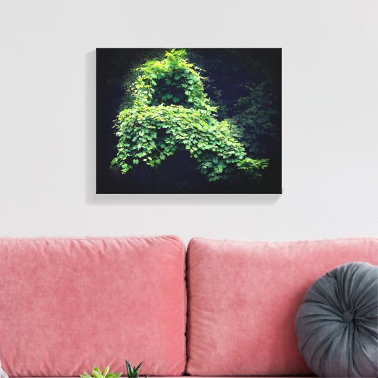 Natuur - Wilde Leafy-wijnstokken Canvas Afdruk (Insitu (Woonkamer))