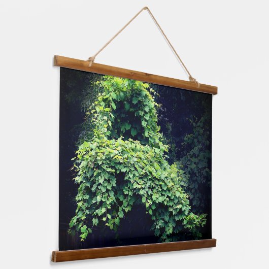 Natuur - Wilde Leafy-wijnstokken Hangend Wandkleed (Gebogen)