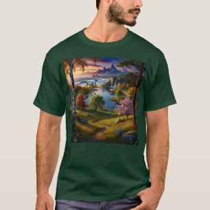 Natuur Wildernis Schitterend Landschap Oceaan Golv T-shirt