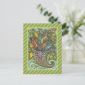 NATUUR WILDLIFE CORNUCOPIA FEESTDAGENKAART (Staand voorkant)