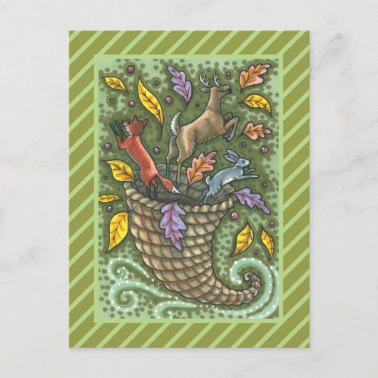 NATUUR WILDLIFE CORNUCOPIA FEESTDAGENKAART (Voorkant)