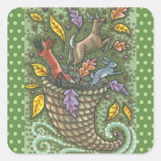 NATUUR WILDLIFE CORNUCOPIA STICKERS Squ (Voorkant)