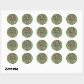 NATUUR WILDLIFE CORNUCOPIA STICKKERS Round Ronde Sticker (Vel)