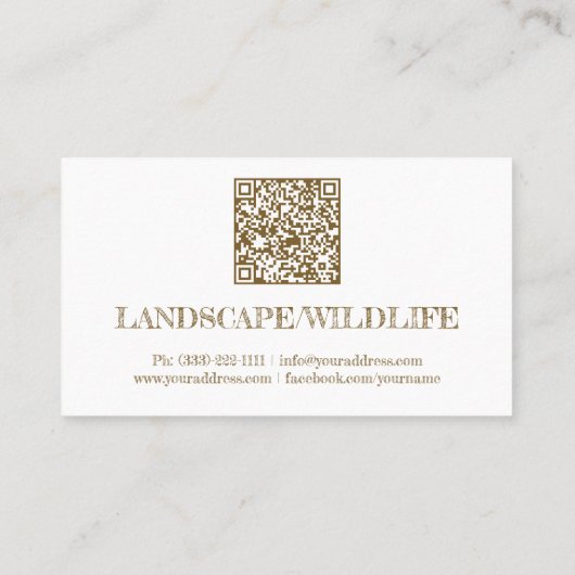 Natuur Wildlife Fotografie Golden Dragonfly Visitekaartje (Achterkant)