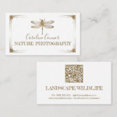 Natuur Wildlife Fotografie Golden Dragonfly Visitekaartje (Voorkant / Achterkant)