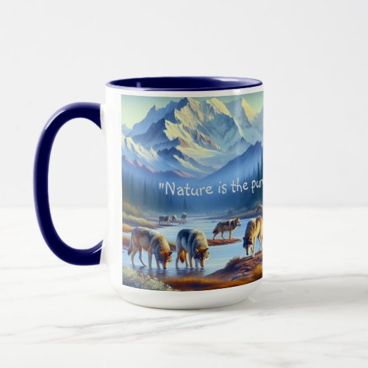 Natuur Wildlife Wolves Denali Park Koffie Mok (Links)