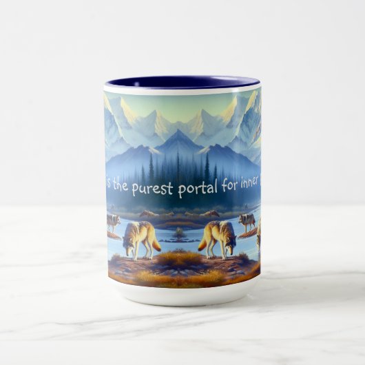 Natuur Wildlife Wolves Denali Park Koffie Mok (Midden)