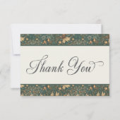  Natuur William Morris Elegant Wedding Bedankkaart (Voorkant)