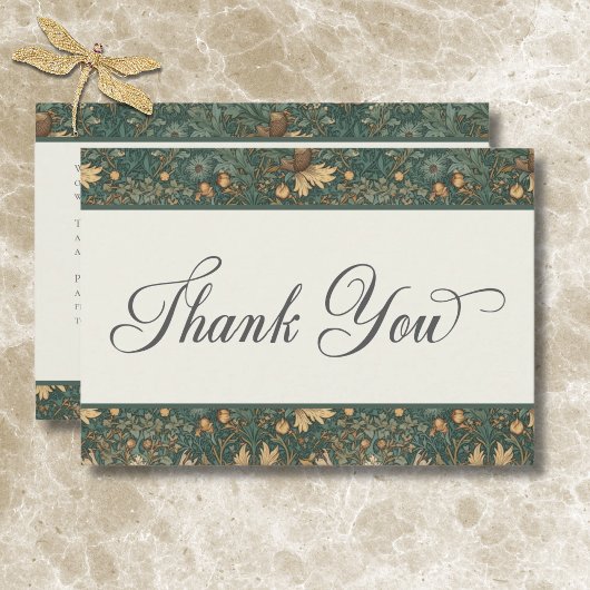  Natuur William Morris Elegant Wedding Bedankkaart