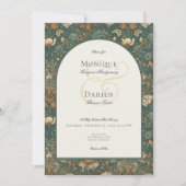  Natuur William Morris Elegant Wedding Kaart (Voorkant)