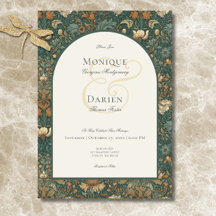 Natuur William Morris Elegant Wedding Kaart