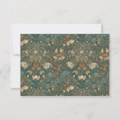  Natuur William Morris Elegant Wedding Save The Date (Achterkant)