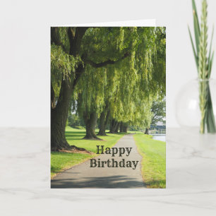 Natuur Willow River Pathway Foto Birthday Kaart