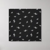 Natuur Wind Black White Floral Canvas Afdruk (Voorkant)
