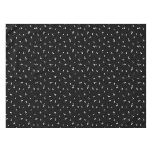  Natuur Wind Black White Floral Tafelkleed (Voorkant (Horizontaal))