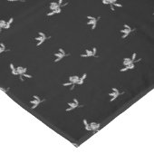 Natuur Wind Black White Floral Tafelkleed (Gekanteld)