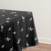  Natuur Wind Black White Floral Tafelkleed (Voorbeeld)