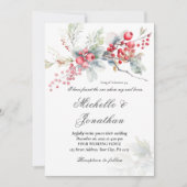 Natuur Winter Kerstmis Bloemen Christelijke bruilo Kaart (Voorkant)