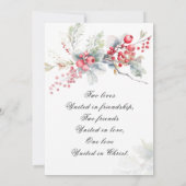Natuur Winter Kerstmis Bloemen Christelijke bruilo Kaart (Achterkant)