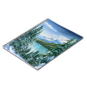 Natuur Winter Sky Mountain Lake pijnbomen Notitieboek (Linkerzijde)