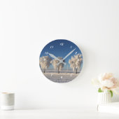 Natuur Winter Sneeuw Bedekte Bomen Ronde Klok (Huis)