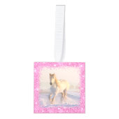 Natuur winter White Horse Pet 4 Foto Decoratie (Voorkant)