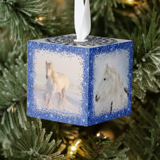 Natuur winter White Horse Pet 4 Foto Decoratie (Boom)