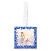 Natuur winter White Horse Pet 4 Foto Decoratie (Voorkant)