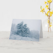 Natuur winterbomen Foto Kaart (Gele Bloem)