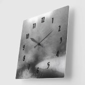 Natuur wintersneeuw en -streep vierkante klok (Hoek)