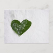 Natuur Wintersneeuwromantisch hart van de liefde Briefkaart (Voorkant)