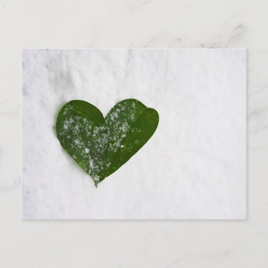 Natuur Wintersneeuwromantisch hart van de liefde Briefkaart (Voorkant)