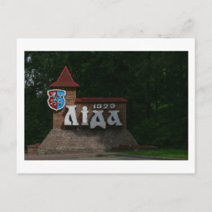 Natuur Wit-Rusland Lida Cityscape Landscape Briefkaart