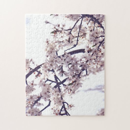 Natuur witte bloesem legpuzzel (Verticaal)