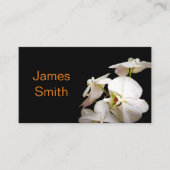 natuur witte orchideeën bloemfotografie visitekaartje (Voorkant)