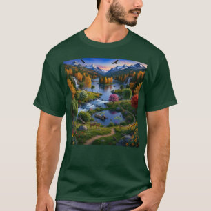 Natuur Woeste Gebieden Landschappen Bergen Waterva T-shirt