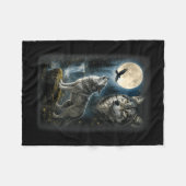 Natuur wolf bos bomen wolven wild dier maan fleece deken (Voorkant (Horizontaal))