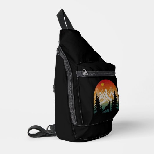 Natuur Wolf uit het Verleden Sling Bag (Linkerhoek)