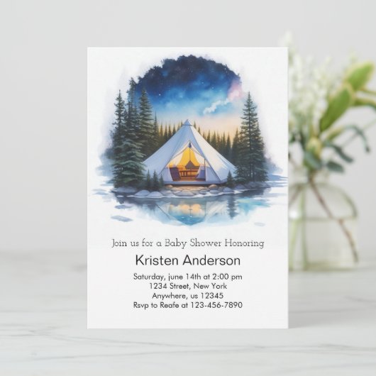 Natuur Wonderland Adventure Baby shower Kaart (Staand voorkant)