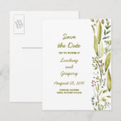 Natuur Wonderland Schattige Save the Date Aankondigingskaart (Voorkant / Achterkant)