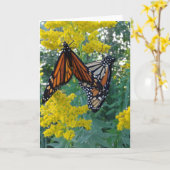 Natuur Wonders Two Butterflies Kaart (Gele Bloem)