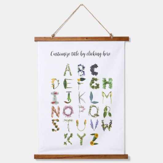  Natuur Woodland Alphabet Hanging Tap Hangend Wandkleed (Voorkant)