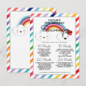 Natuur Woodland Scavenger Hunt Game Party Aankondigingskaart (Voorkant / Achterkant)