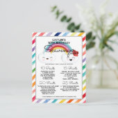 Natuur Woodland Scavenger Hunt Game Party Aankondigingskaart (Staand voorkant)